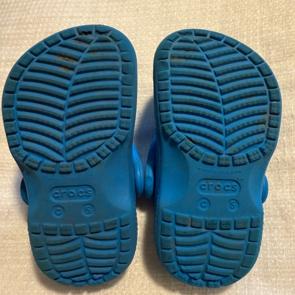 CROCS Baya Slip on Teal Turquoise Blue Clogs Infant Walker Children’s 5C